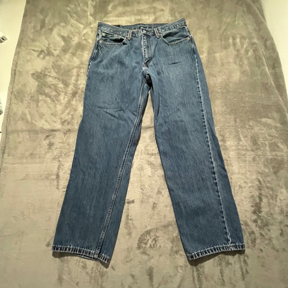 Levis 550 Relaxed Fit Jeans Mens 36x32 Blue Denim Tapered Leg 00550-4886